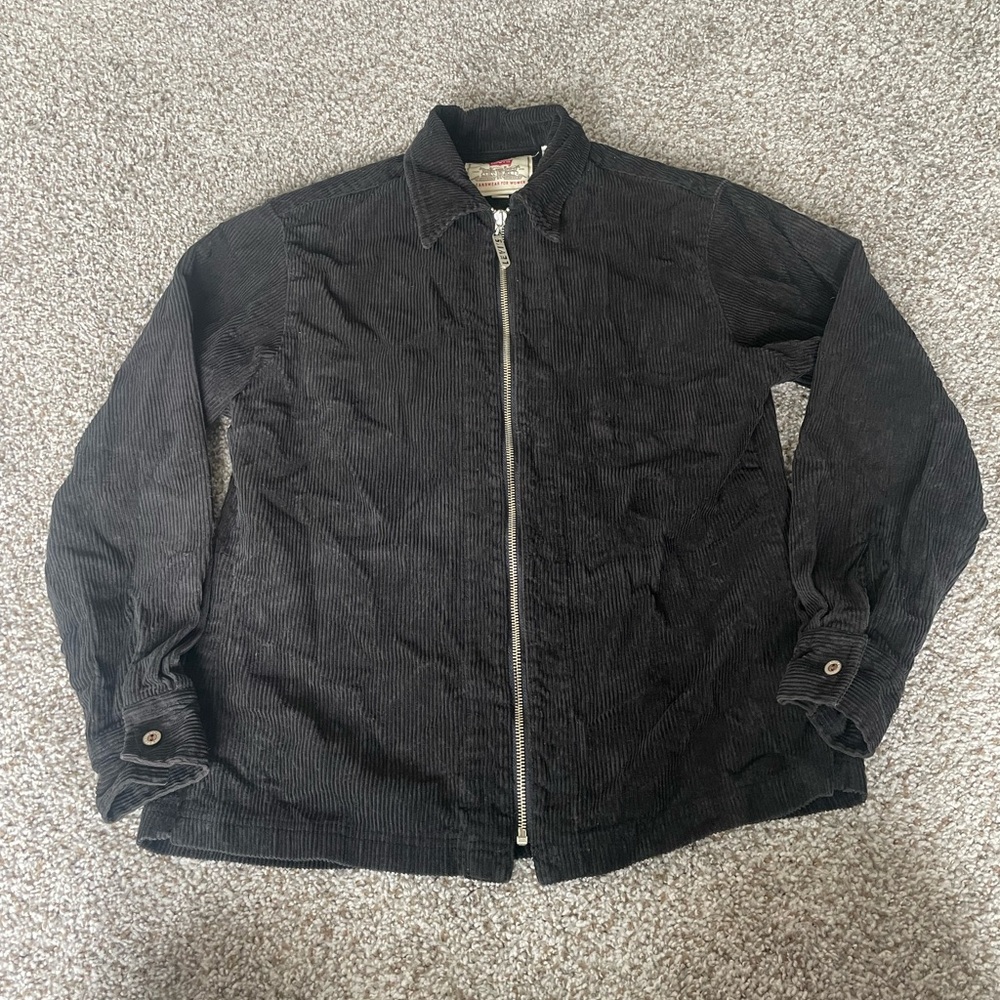 Levi’s Women’s Black Corduroy Zip-Up Jacket Size S